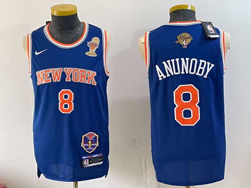 Men New York Knicks #8 Anunoby blue 2026 Nike NBA jersey 0723003->youth mlb jersey->Youth Jersey